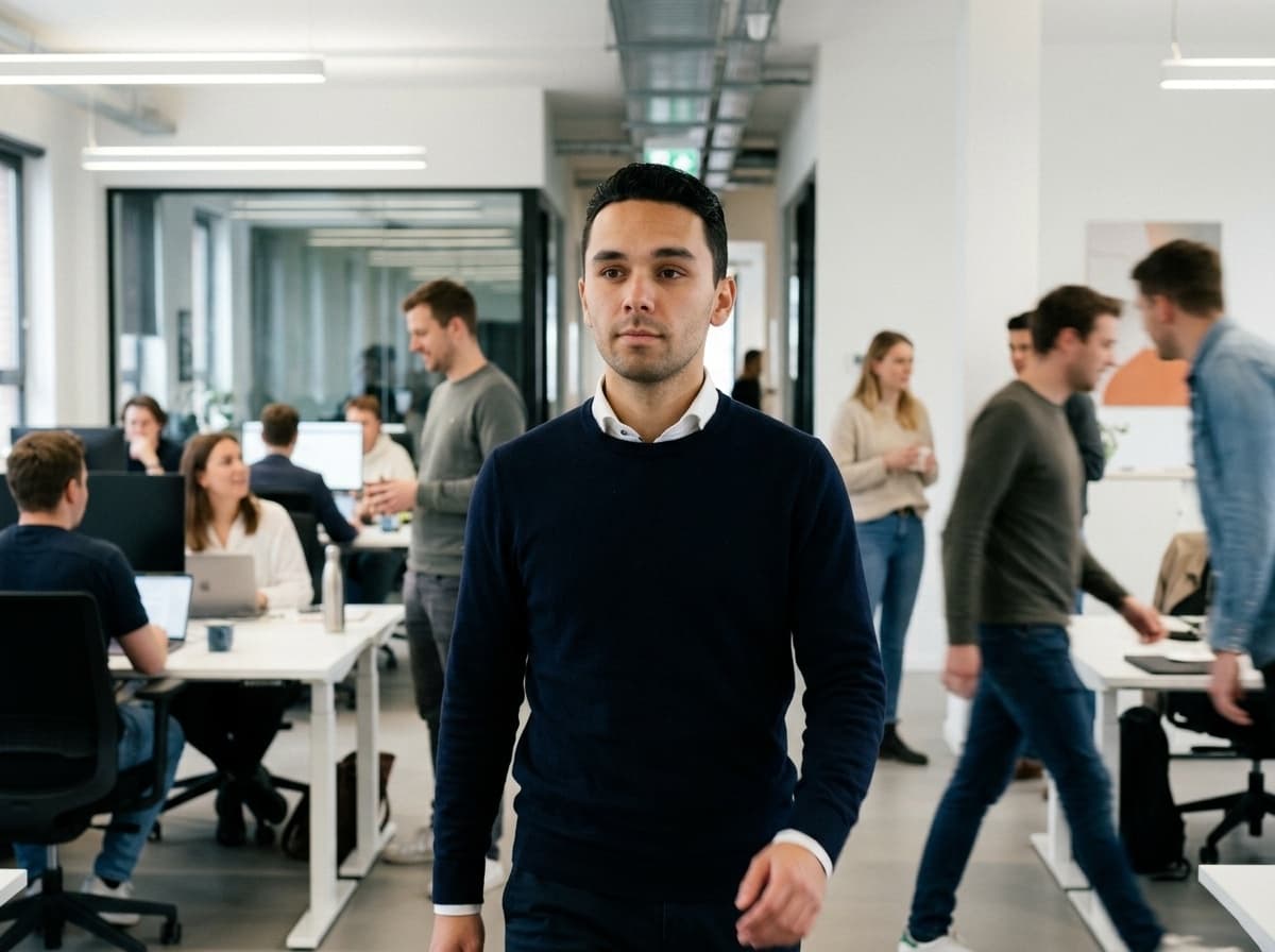 Professional analytics dashboard on a desk