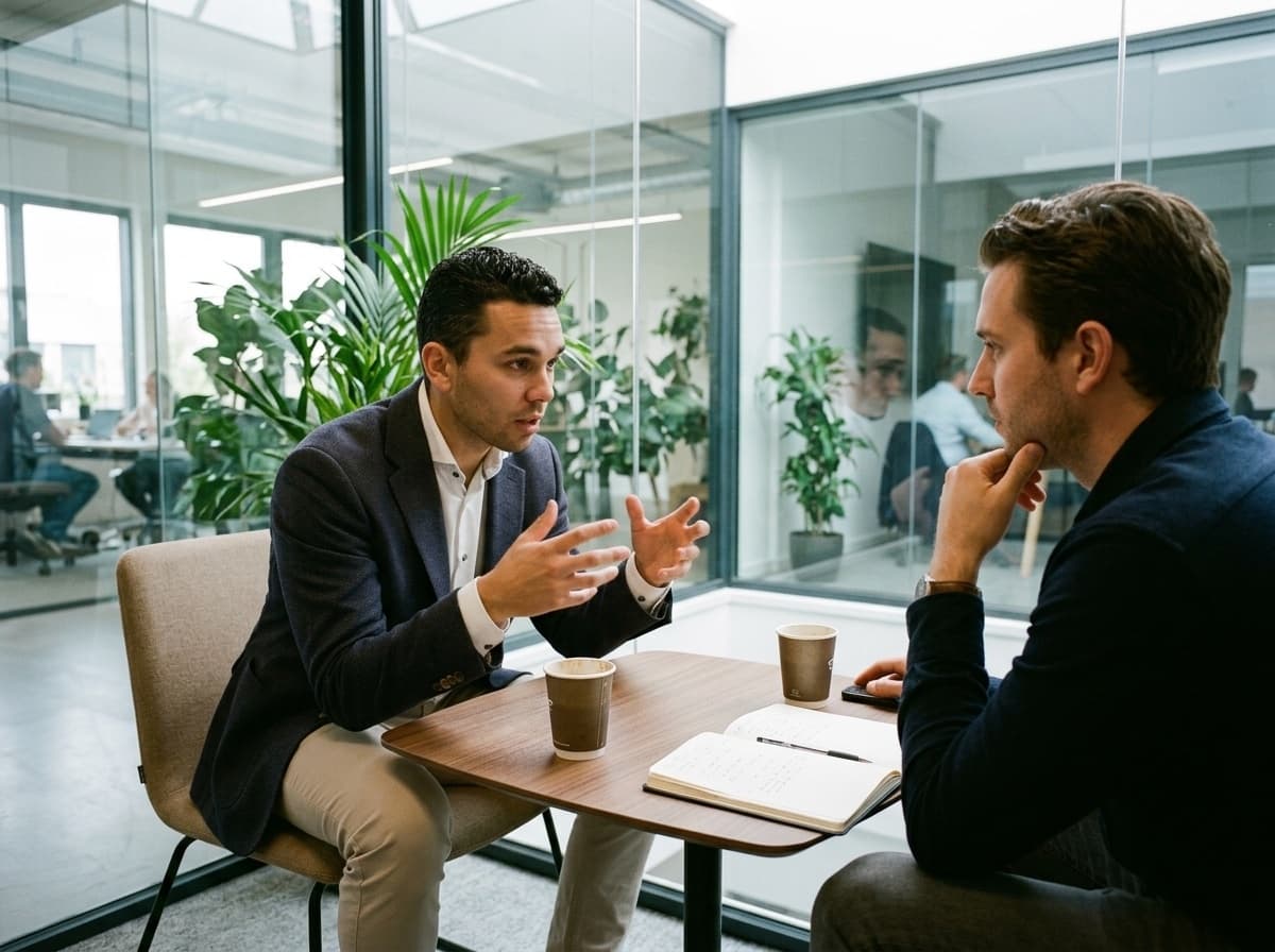 Miquel van Dongen in klantgesprek